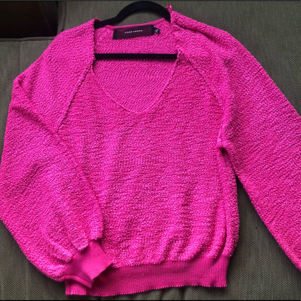 Neon pink oversized sweater